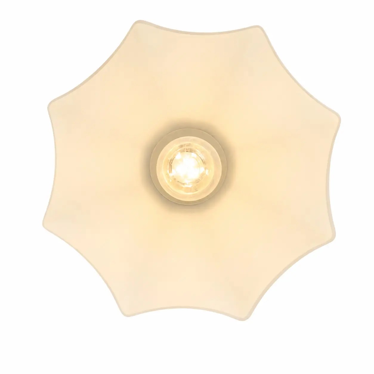 Detail van de onderkant van een plafondlamp
