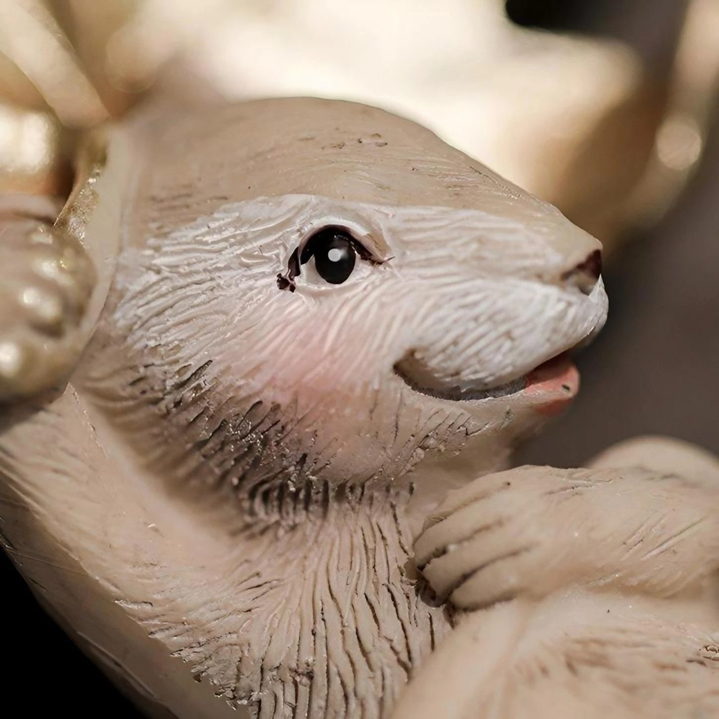 Gros plan sur la texture d'un animal sculpté en résine