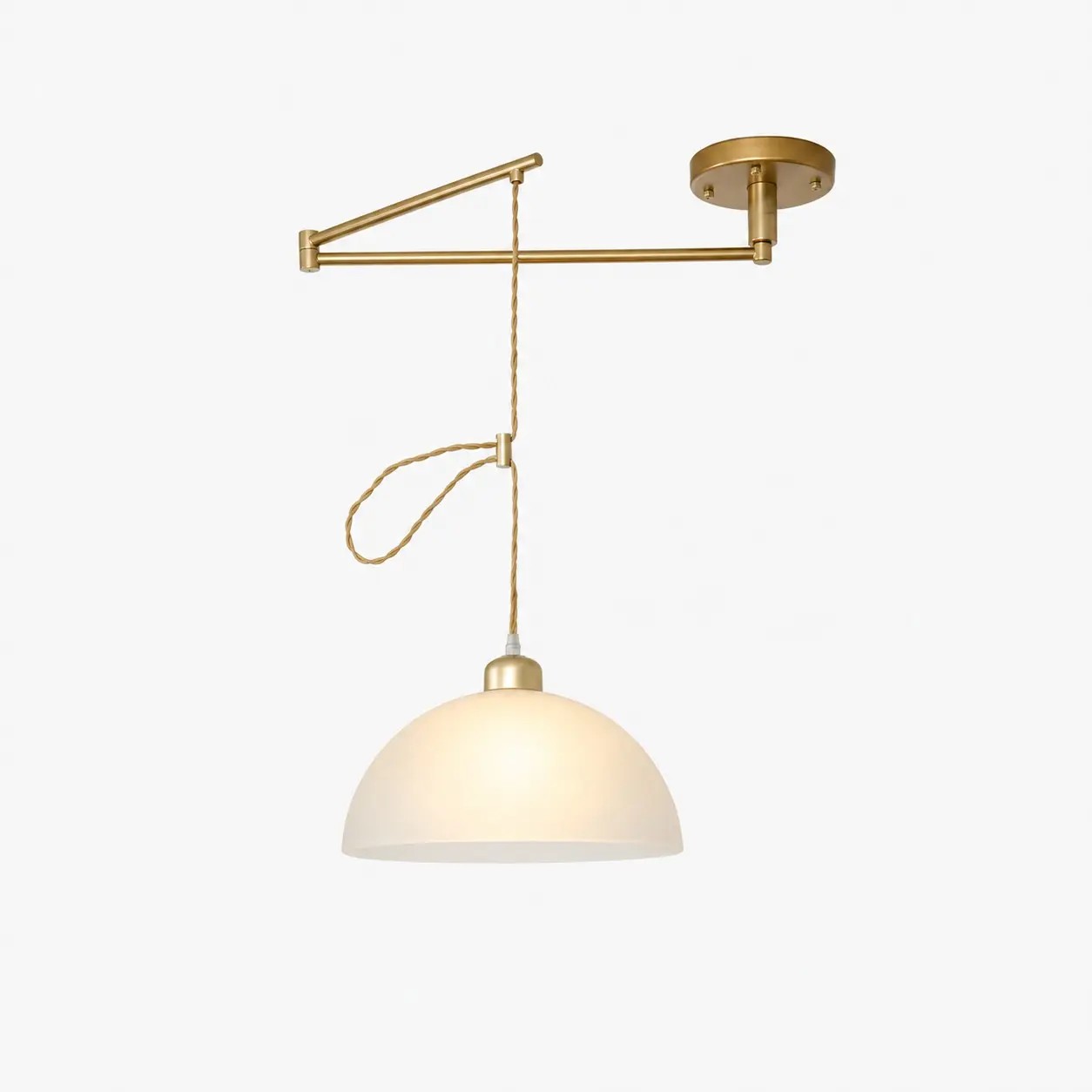 Gouden stijl D glazen koepel hanger