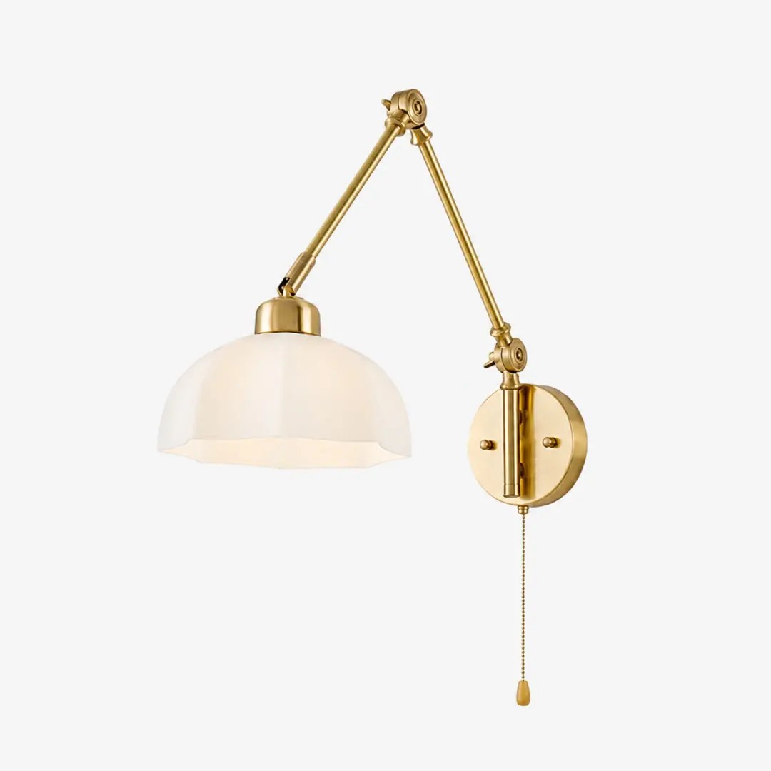 Solid brass style wall lamp