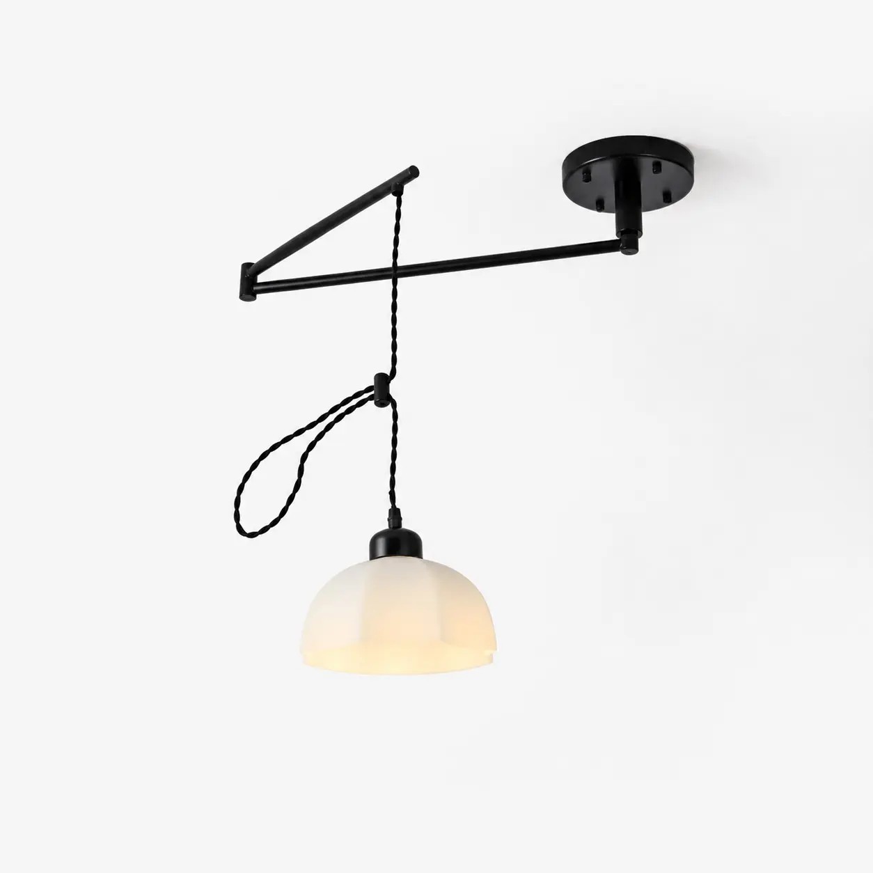 Zwarte stijl A hanglamp met één lichtpunt