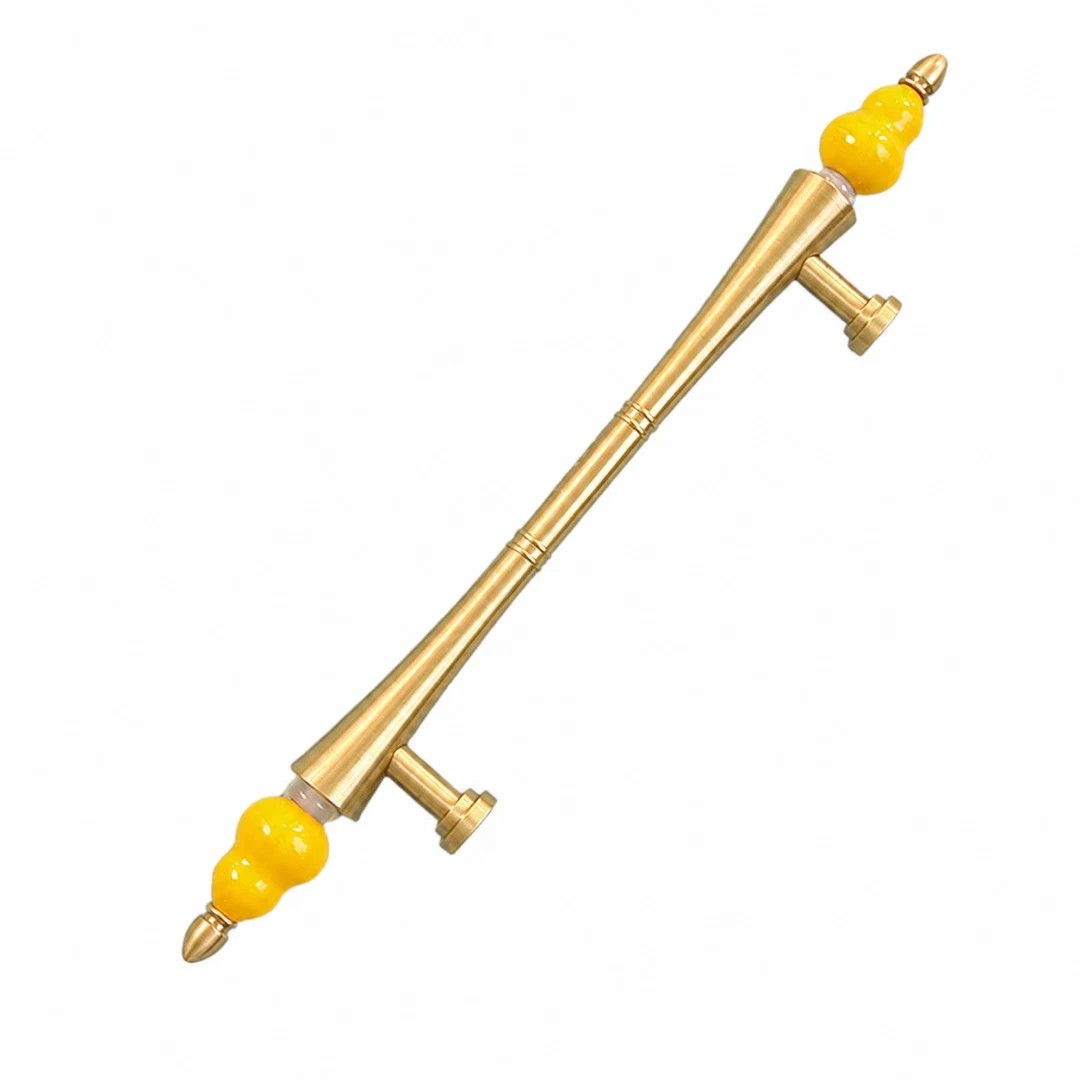 Maniglia per mobile giallo limone da 128 mm