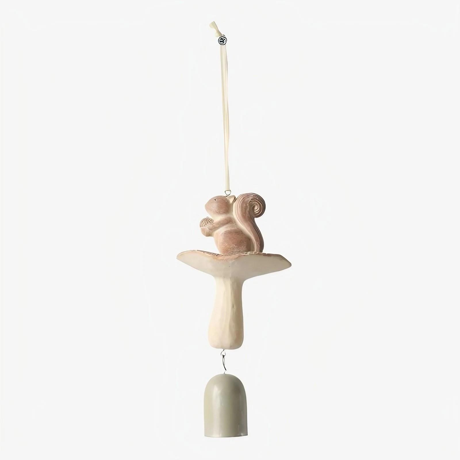 Carillon éolien Style C ivoire chaud écureuil sur champignon