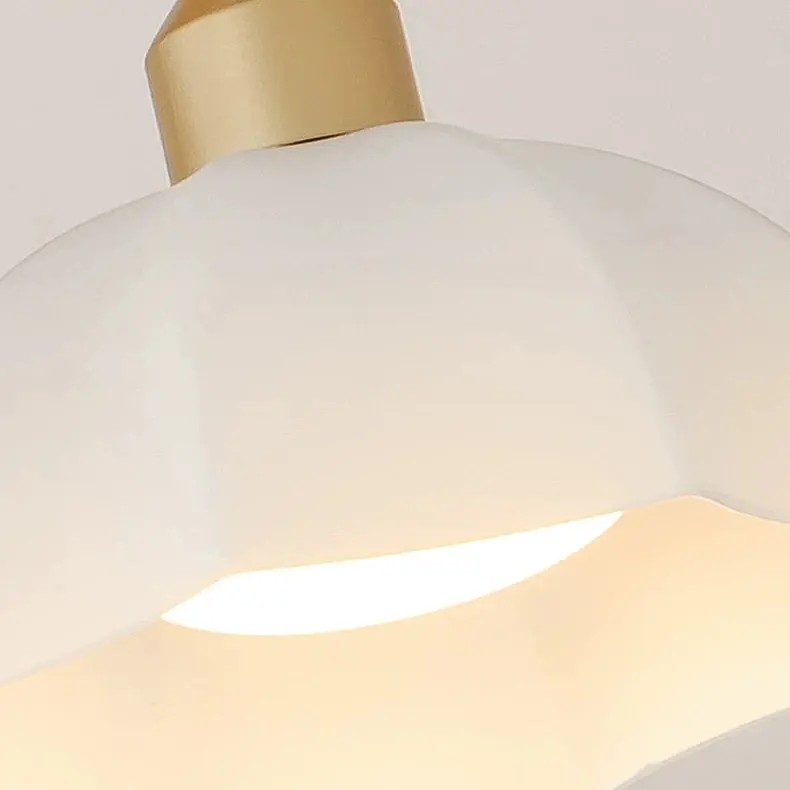 Detail van de opaalglazen lampenkap