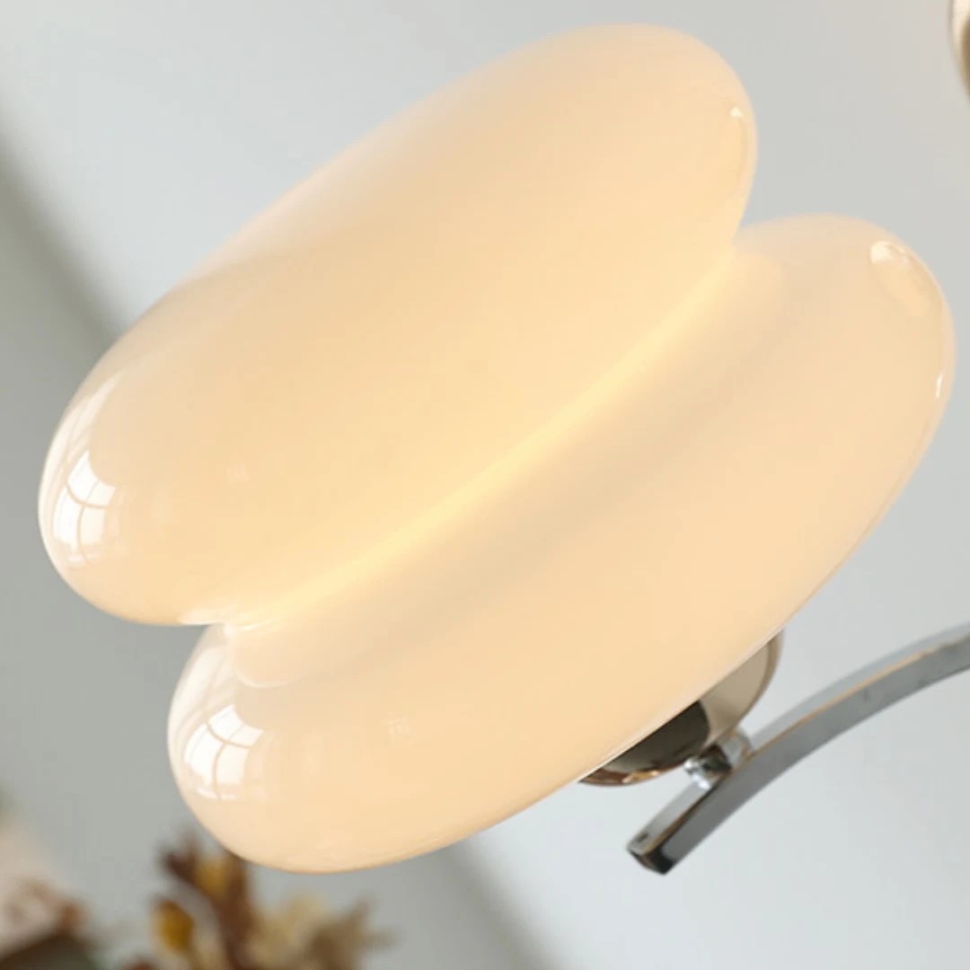 Rounded milk-glass layers