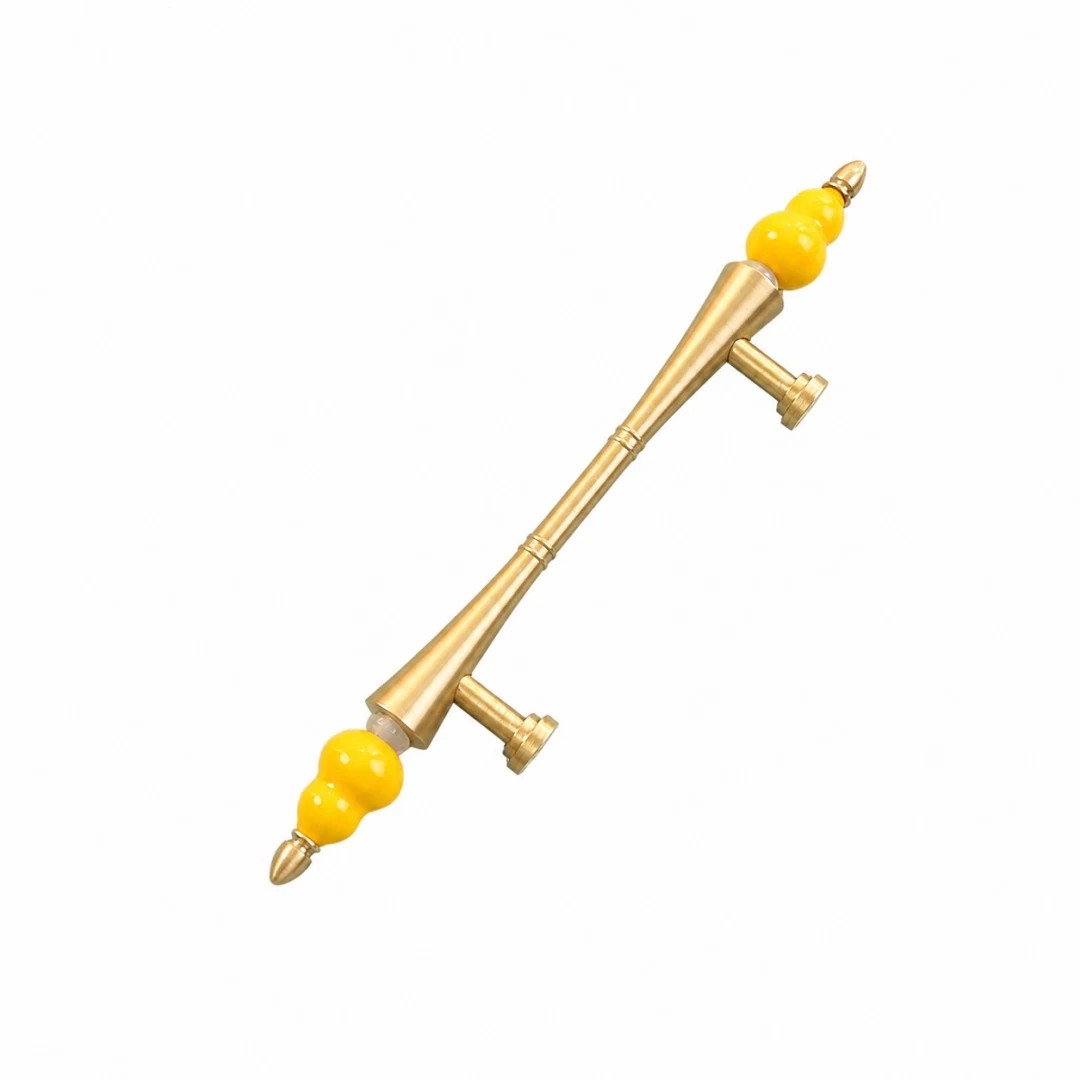 Maniglia per mobile giallo limone da 96 mm