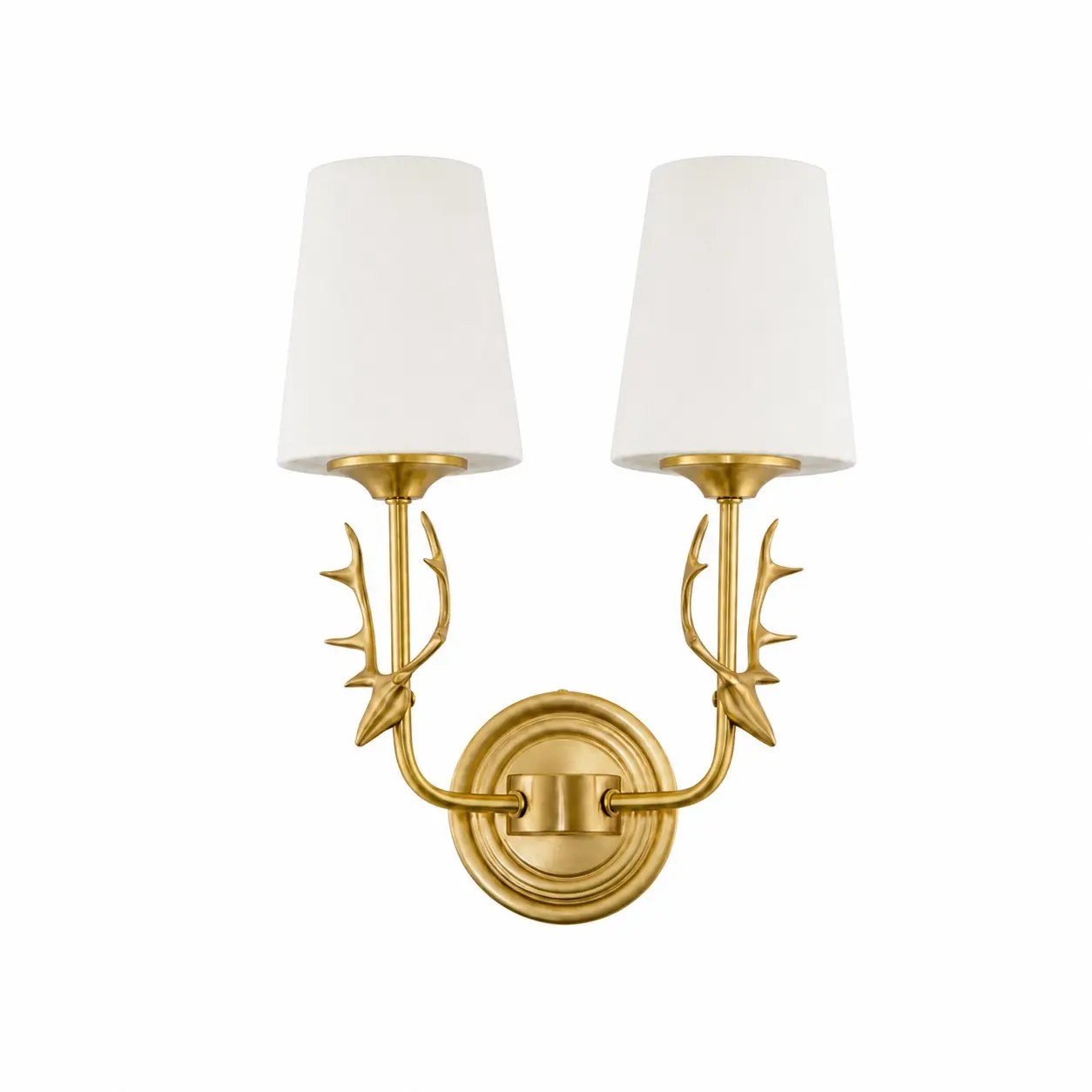 Style B two-head antler wall sconce